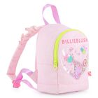 Younger Girls Pink Logo Backpack, 1, hi-res