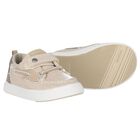 Younger Boys Beige Boat Shoes, 1, hi-res
