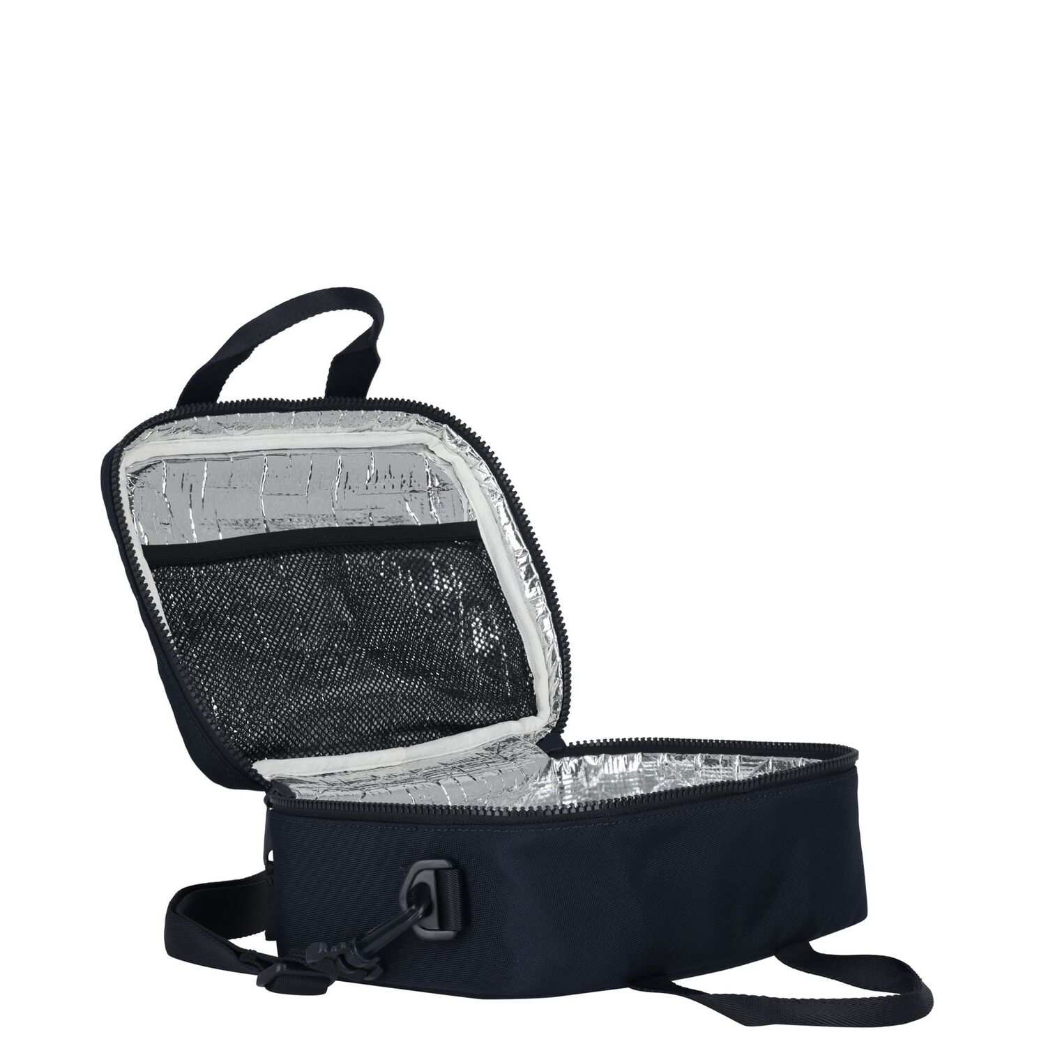 Boys Navy Blue Canvas Logo Lunch Bag ( 28cm ) , 1, hi-res