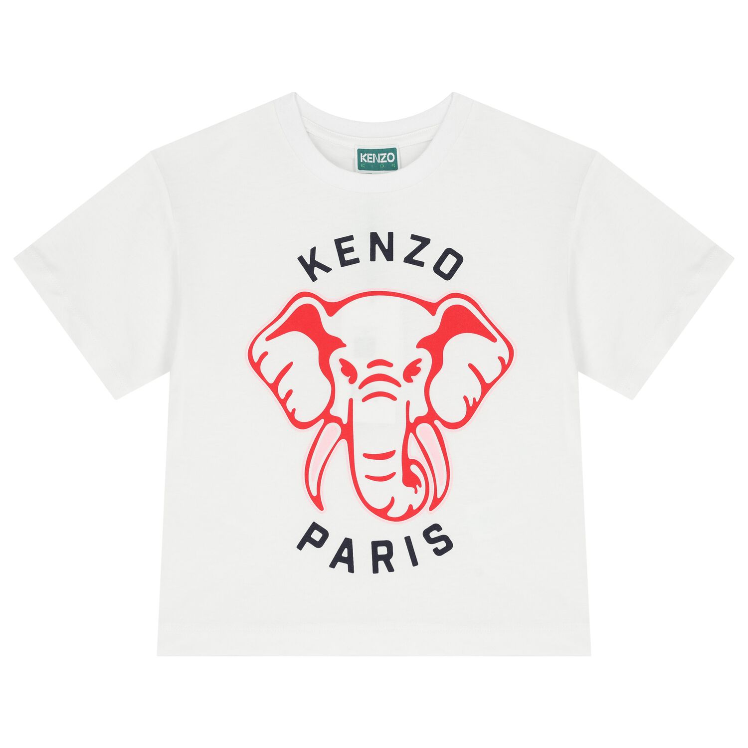 Girls White Elephant T-Shirt, 1, hi-res image number null
