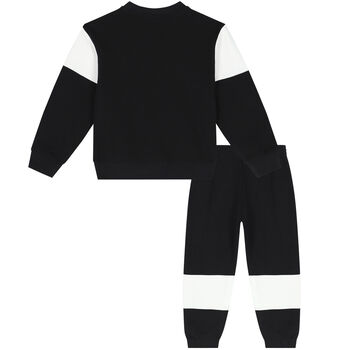 Boys Black Logo Tracksuit