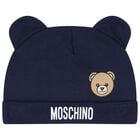 Navy Blue Teddy Bear Logo Babygrow Gift Set, 5, hi-res