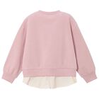 Girls Pink & Ivory Strawberry Sweatshirt, 1, hi-res