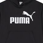 Girls Black Logo Hooded Top, 1, hi-res