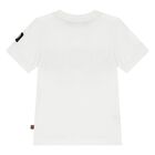Younger Boys White Logo T-Shirt, 1, hi-res