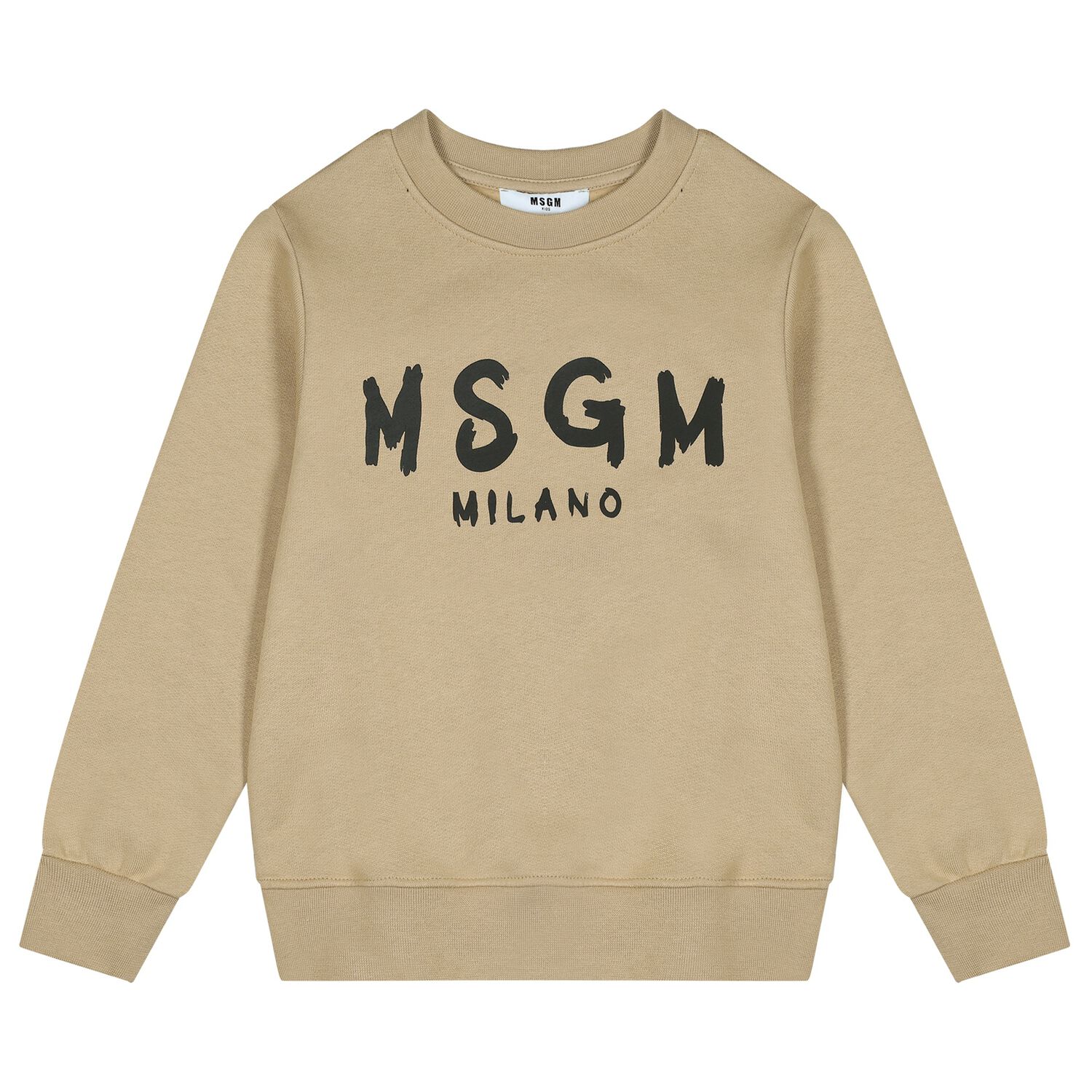 Beige & Black Logo Sweatshirt, 2, hi-res