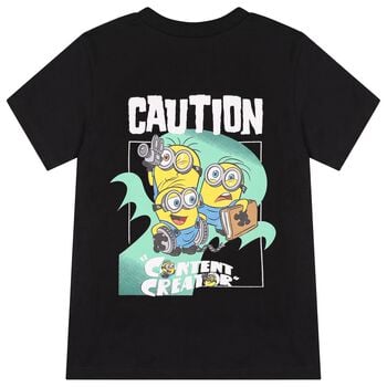 Boys Black Minions T-Shirt