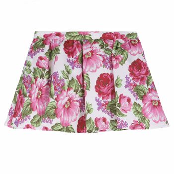 Girls Floral Print Skirt