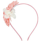 Girls Pink Flower Headband, 1, hi-res
