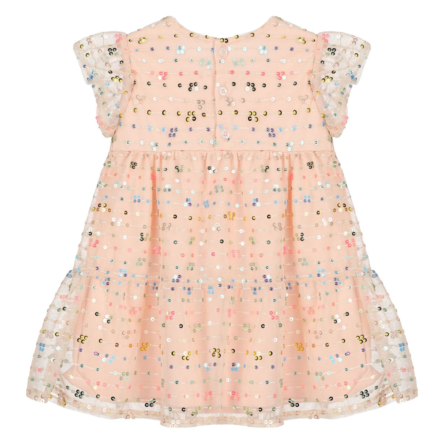 فستان بنات بالشعار باللون الوردي , 2, hi-res