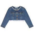 Girls Blue Denim Jacket, 1, hi-res
