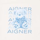 Baby Boys White & Blue Teddy Bear Logo Blanket , 2, hi-res