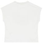 Girls White & Silver Logo T-Shirt, 2, hi-res