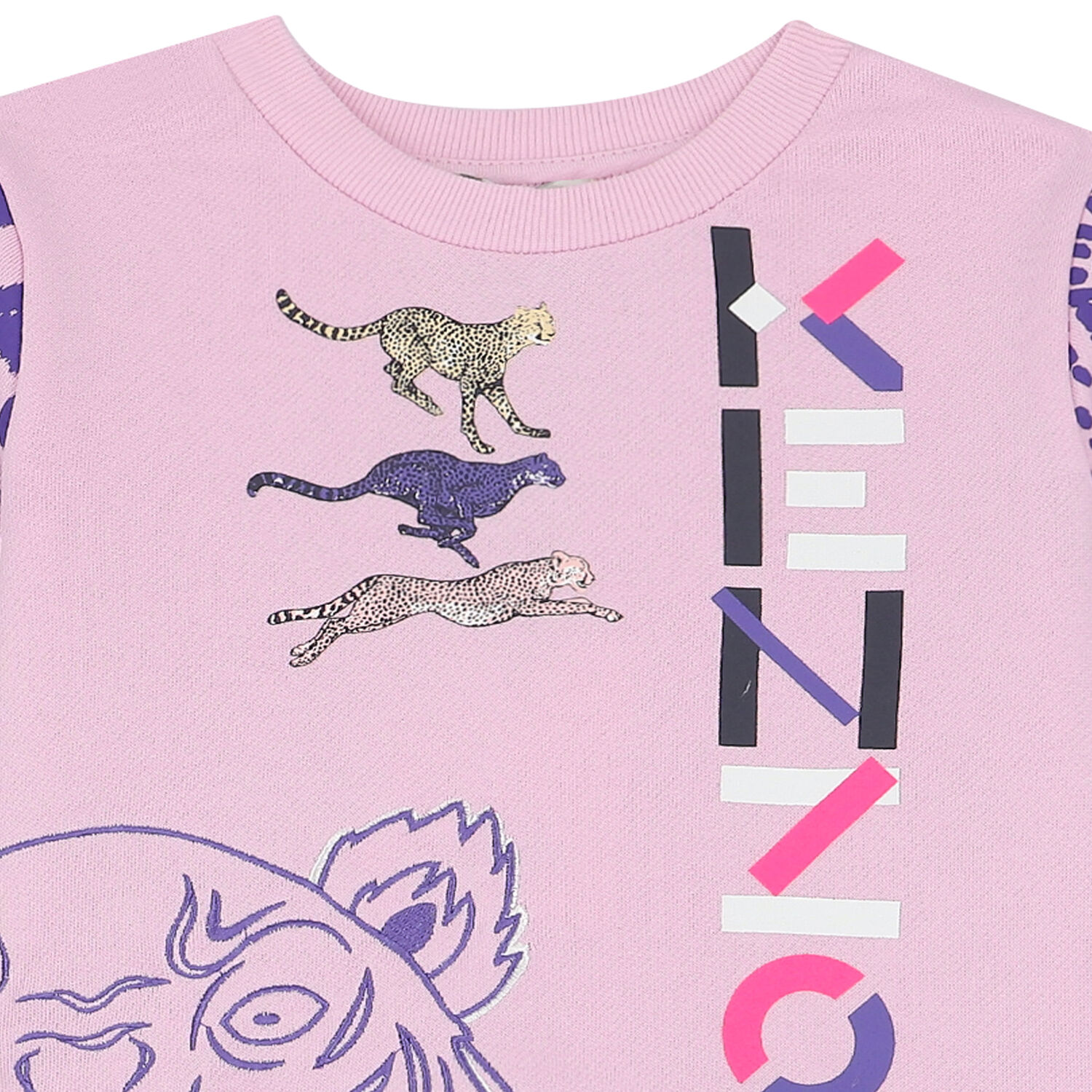 فستان بالشعار باللون الوردي, 1, hi-res