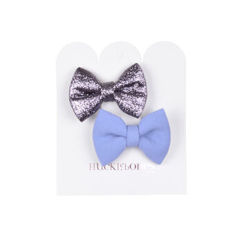 Girls Blue & Purple Hairclip Set