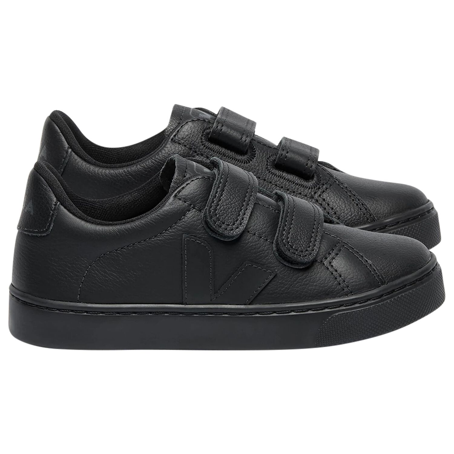 Boys Black Logo Leather Trainers, 1, hi-res