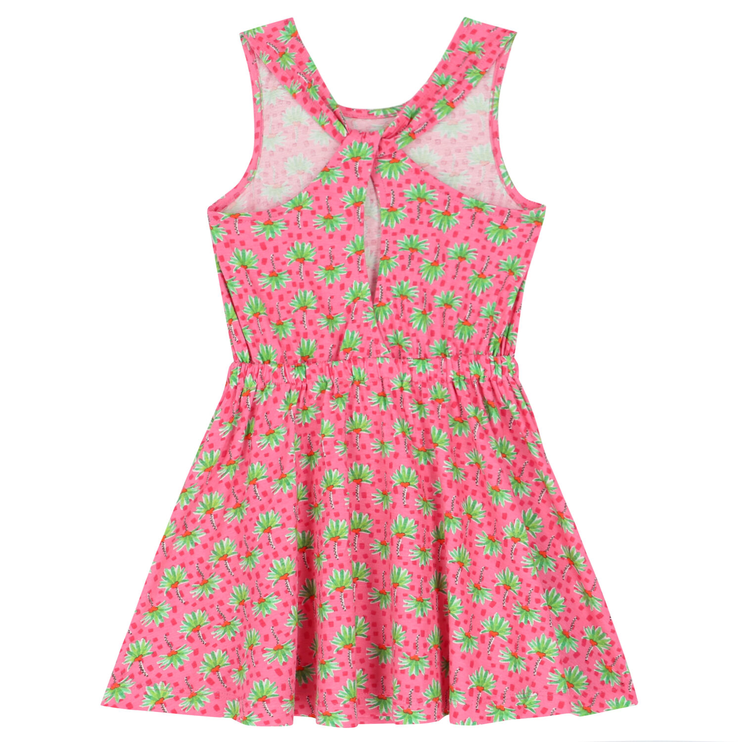 Girls Pink Palm Tree Dress, 1, hi-res image number null