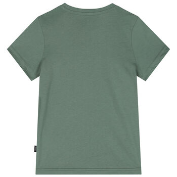 Boys Green & Black Logo T-Shirt