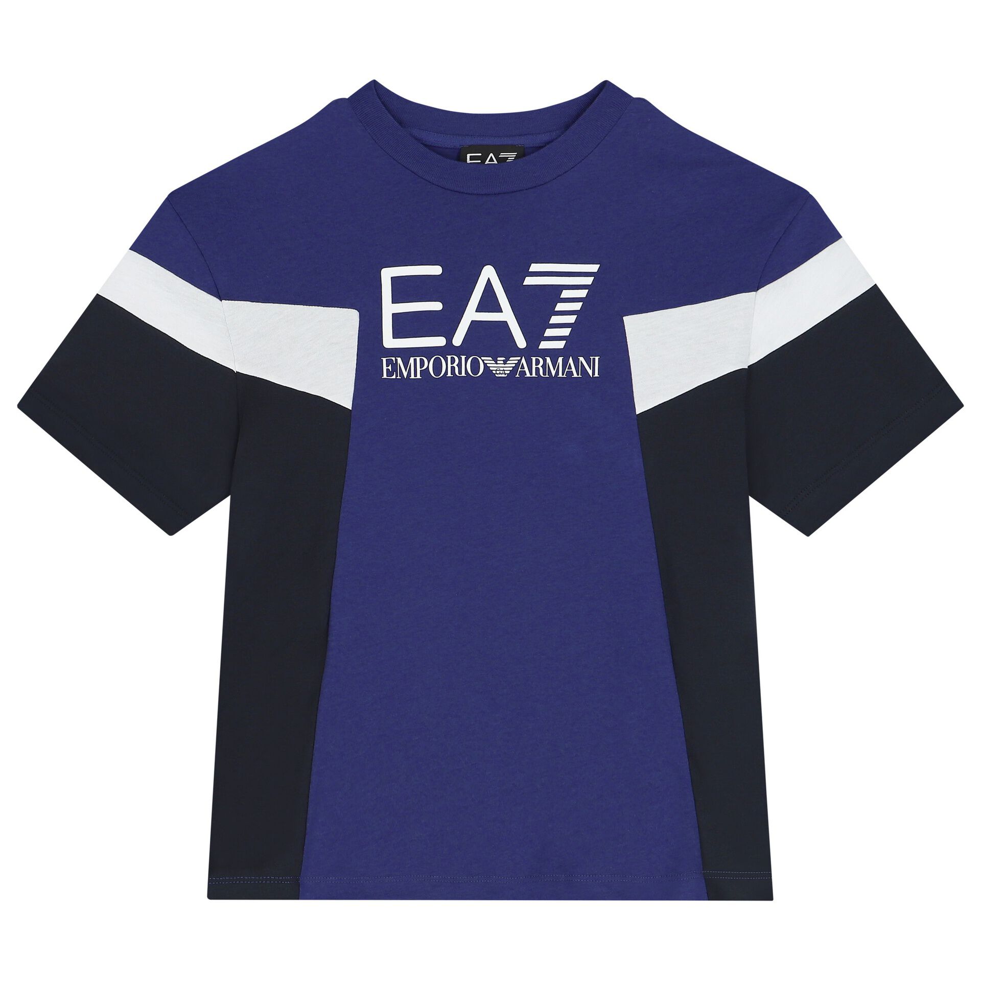 EA7 Emporio Armani Boys Blue Logo T Shirt Junior Couture Bahrain