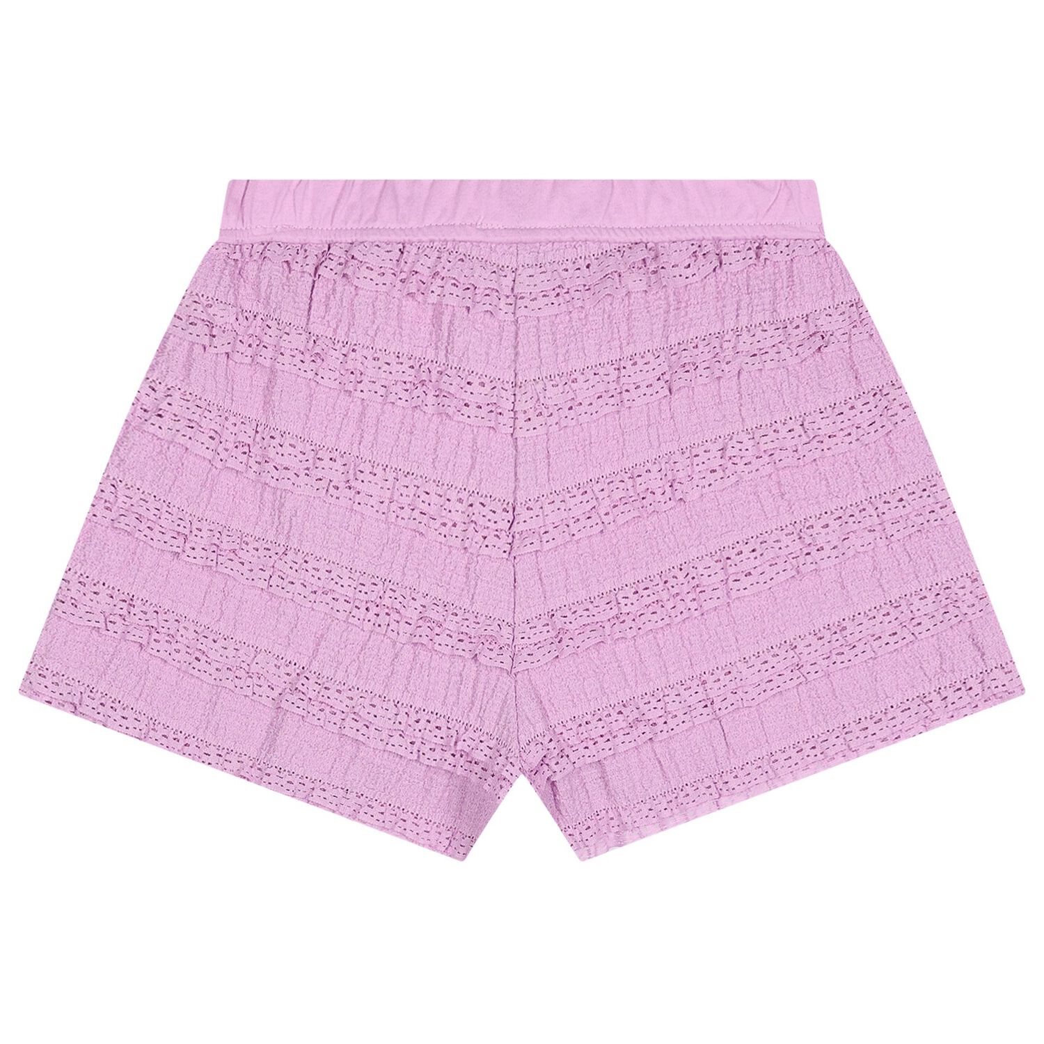 Girls Ivory & Lilac Shorts Set, 3, hi-res