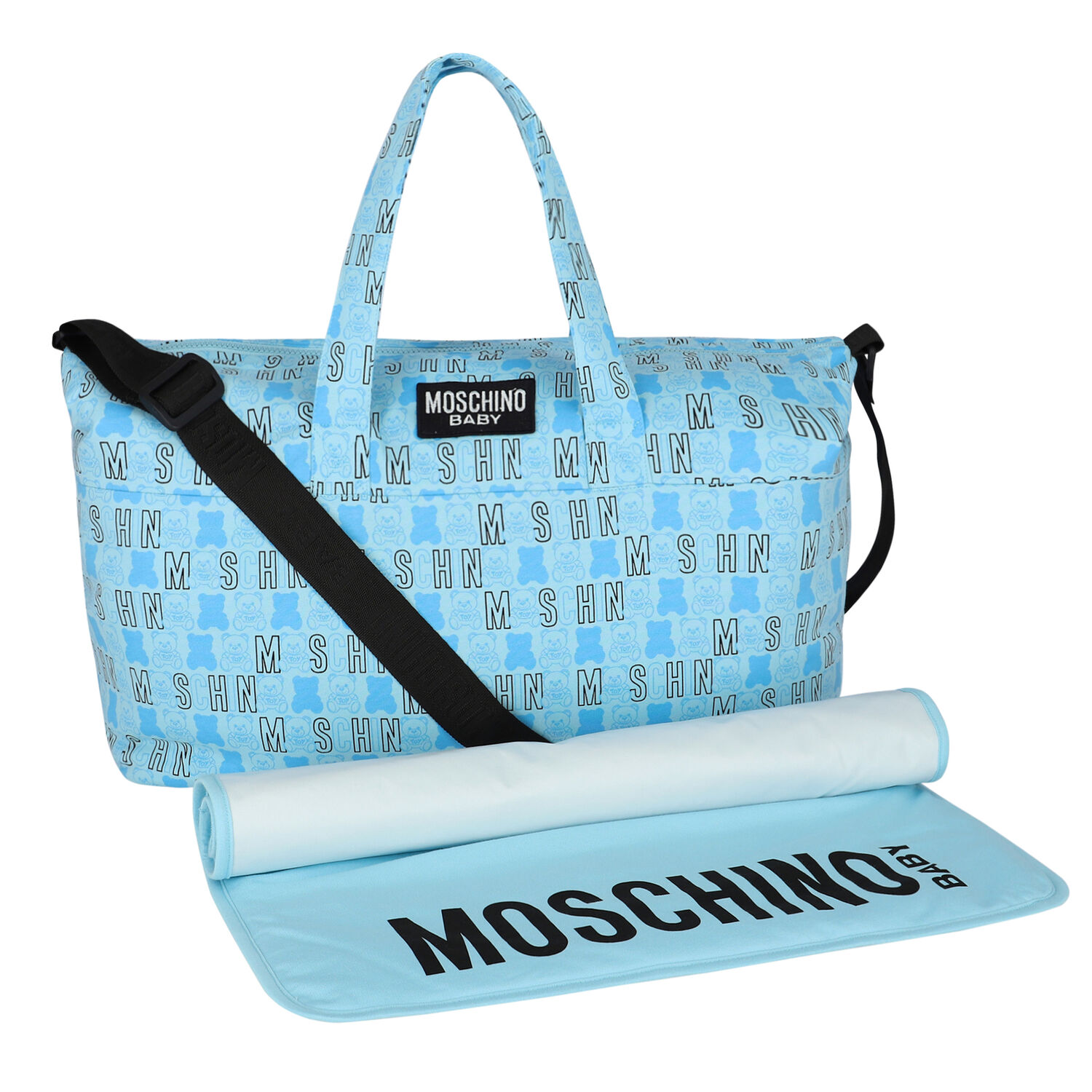 Blue Logo Teddy Baby Changing Bag, 2, hi-res