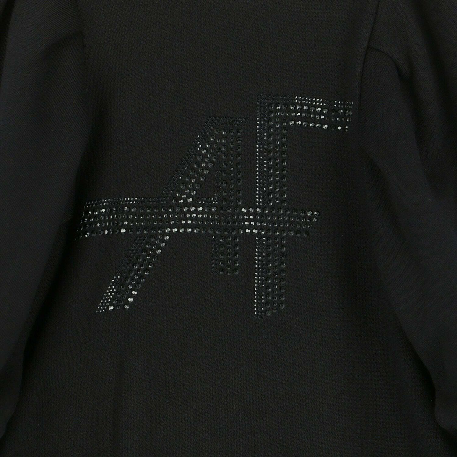 Girls Black Logo Sweatshirt, 1, hi-res image number null