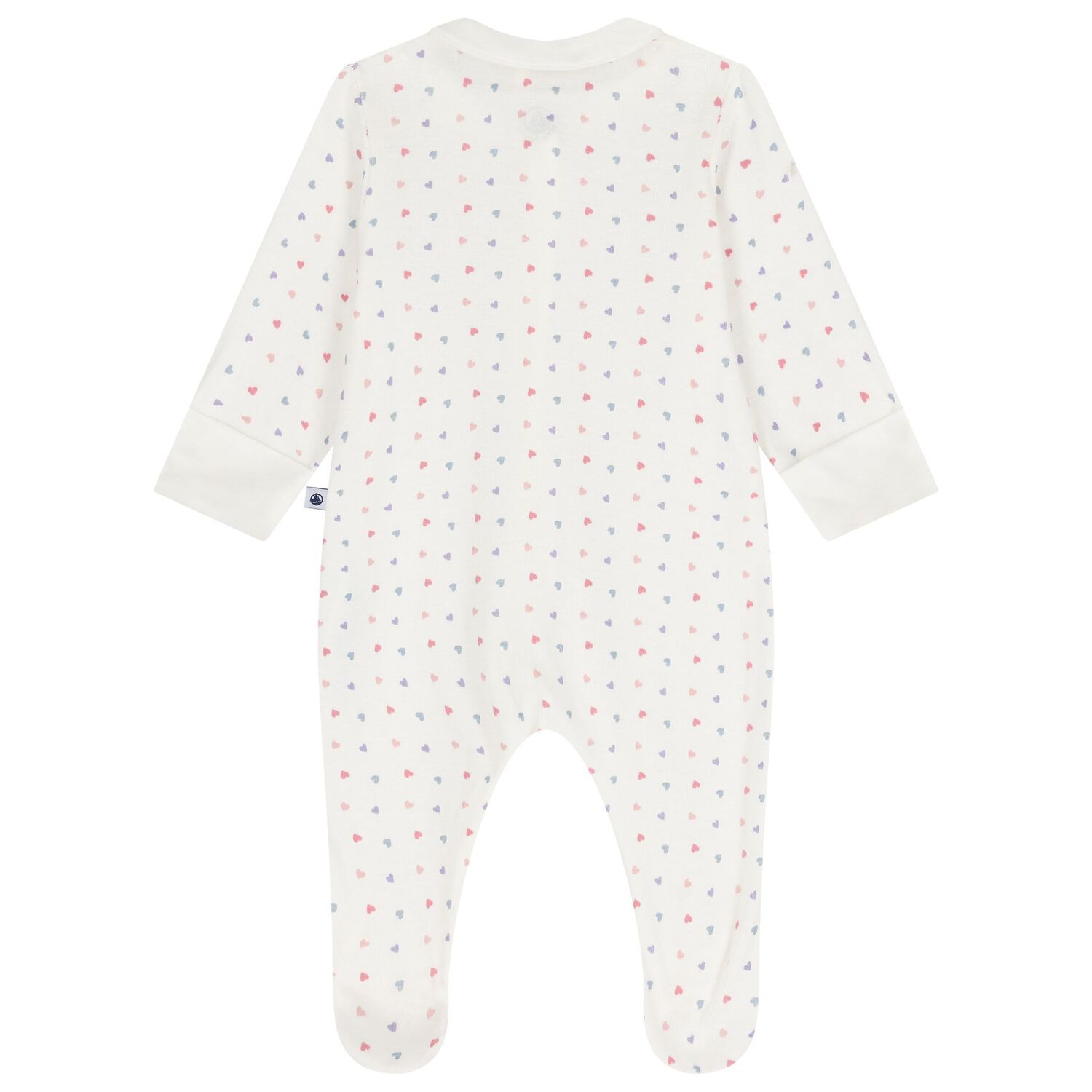 Baby Girls Ivory Heart Babygrow, 1, hi-res