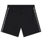 Girls Black Logo Shorts , 2, hi-res