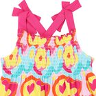 Girls Pink & Yellow Floral Dress, 1, hi-res