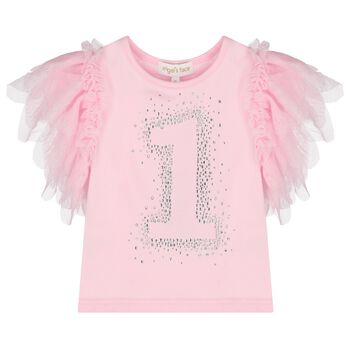 Girls Pink 1st Birthday T-Shirt