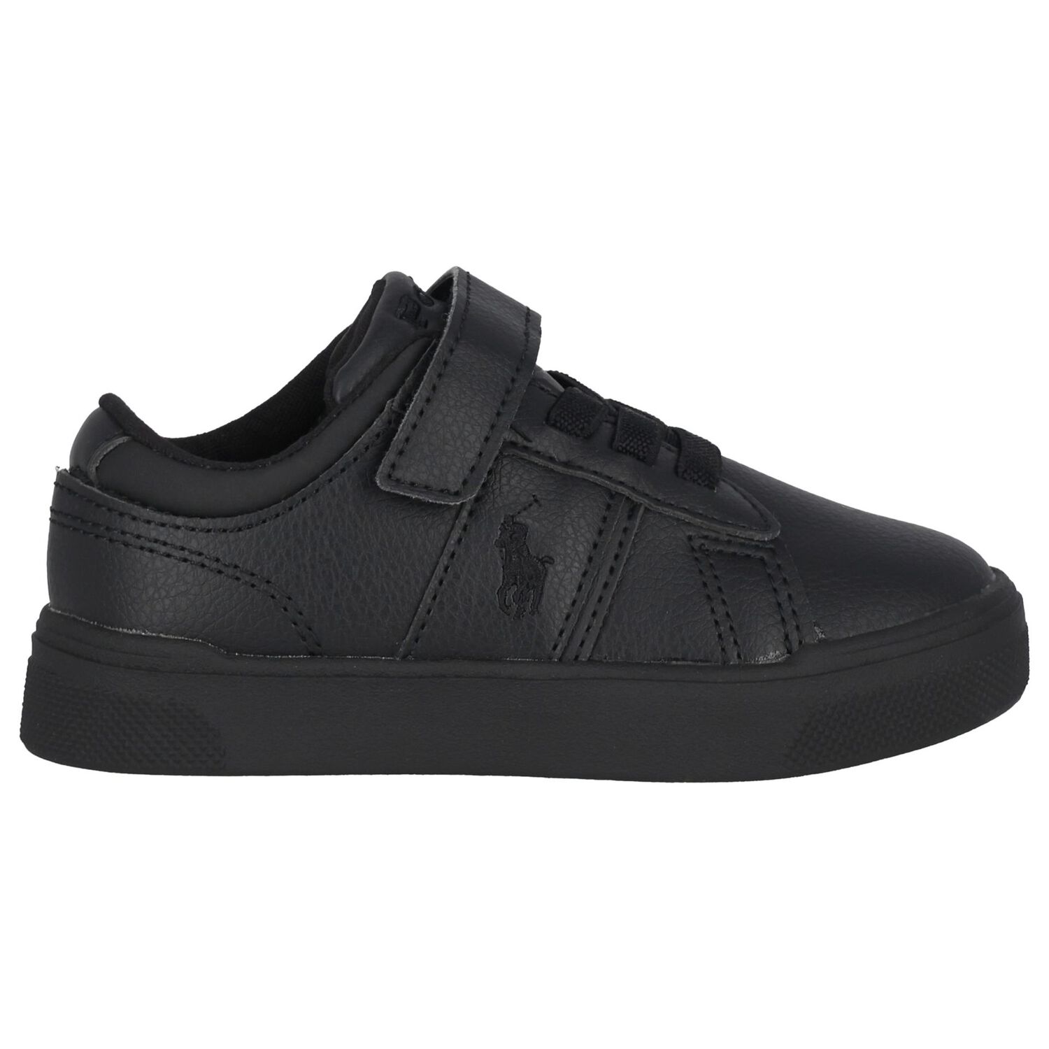 Boys Black Logo Trainers, 1, hi-res