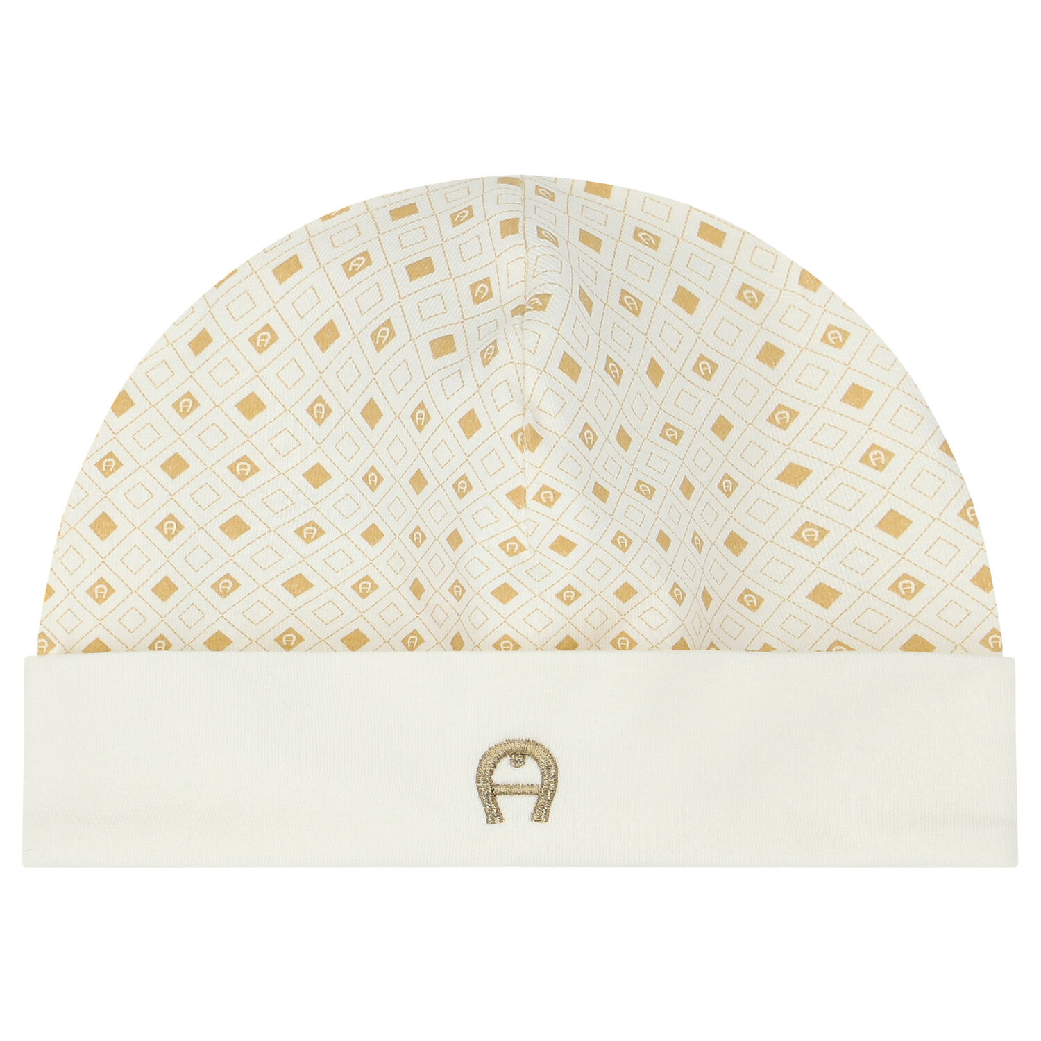 طقم أفرول وقبعة بالشعار باللون العاجي والذهبي, 3, hi-res