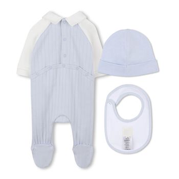 Blue & White Logo Babygrow Gift Set