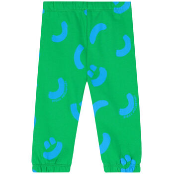 Younger Boys Green Smiley Joggers
