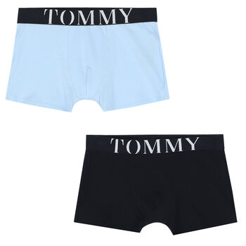 Boys Black & Blue Logo Boxer Short (2-Pack)