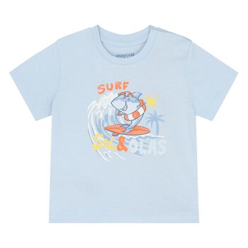 Younger Boys Blue Shark T-Shirt