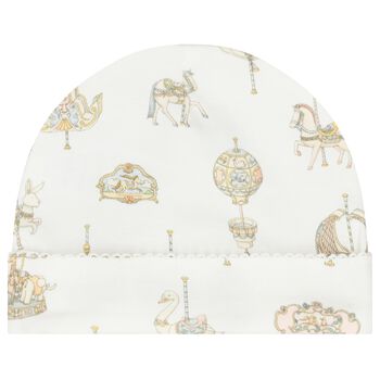 White Carousel Baby Hat