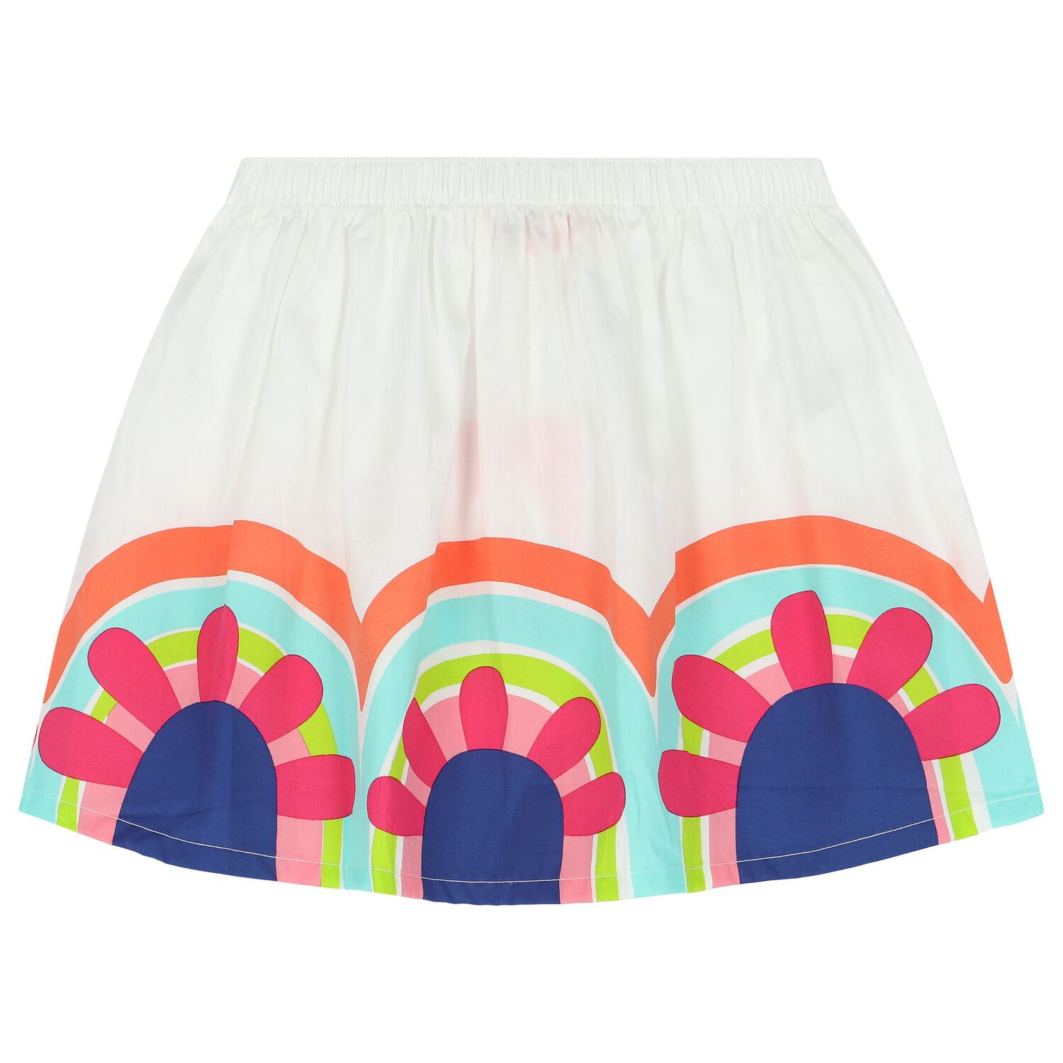 Girls White & Purple Floral Skirt, 1, hi-res image number null