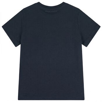 Boys Navy Blue Logo T-Shirt