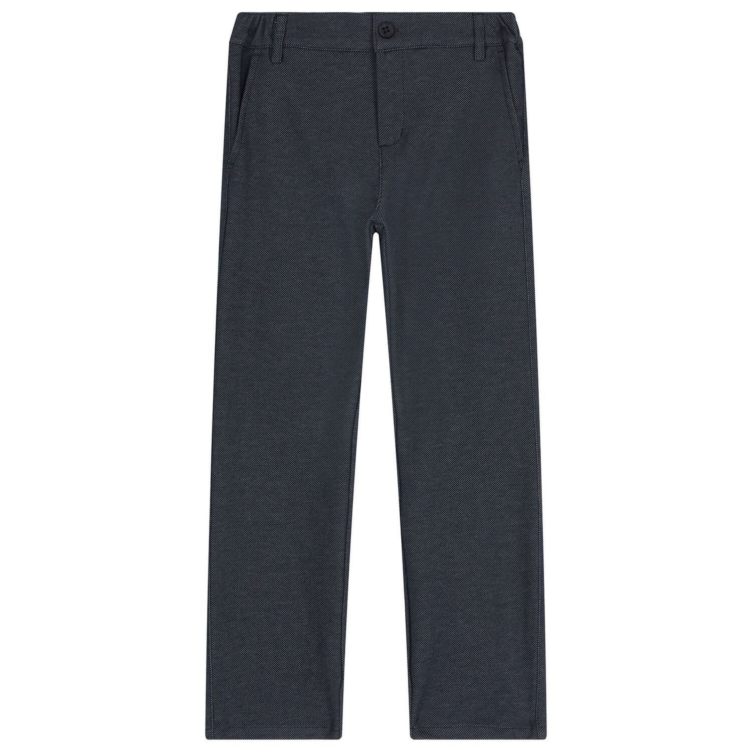 Boys Navy Blue & White Trousers Set, 1, hi-res