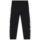 Boys Black Logo Joggers, 1, hi-res