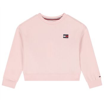 Girls Pink Logo Sweatshirt