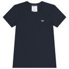 Boys White & Navy Blue T-Shirts ( 2-Pack ), 1, hi-res