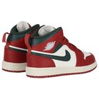 Red, Green & White Air Jordan 1 Mid Trainers, 3, hi-res