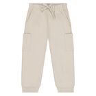 Younger Boys Ivory, Green & Beige Tracksuit ( 3-Piece ), 1, hi-res