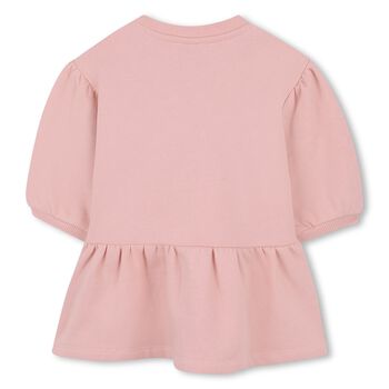 Younger Girls Pink Tiger Logo Dress