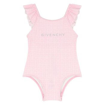 Younger Girls Pink Logo Swimsuit
