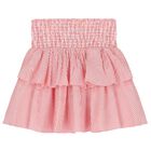 تنوره بنات مخططه باللون الاحمر والابيض, 1, hi-res