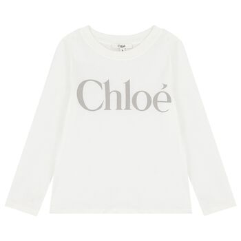 Girls Mini Me White Long Sleeve Top