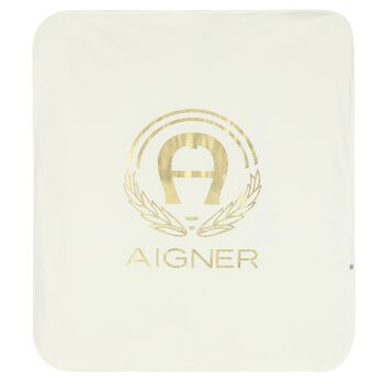 Ivory & Gold Logo Baby Blanket